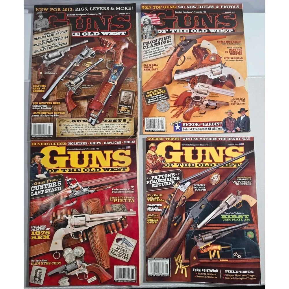 Guns Of The Old West Magazine Lot Of 4 2013, 2017 - 2019 Newsstand